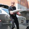 David Beckham achète une pizza XXL au restaurant Mulberry Pizza à Beverly Hills, le 29 août 2016