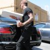 David Beckham achète une pizza XXL au restaurant Mulberry Pizza à Beverly Hills, le 29 août 2016