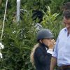 EXCLUSIF - Olivier Sarkozy encourage sa femme Mary-Kate Olsen lors du jumping "Hampton Classic Horse Show " à Bridgehampton près de New York le 1er septembre 2016.