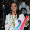 Sarah Ourahmoune - Arrivées des athlètes des jeux olympiques de Rio 2016 à l'aéroport de Roissy le 23 août 2016.
