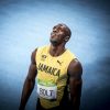Usain Bolt participe à la finale du 200 mètres hommes au stade olympique à Rio, le 18 août 2016.