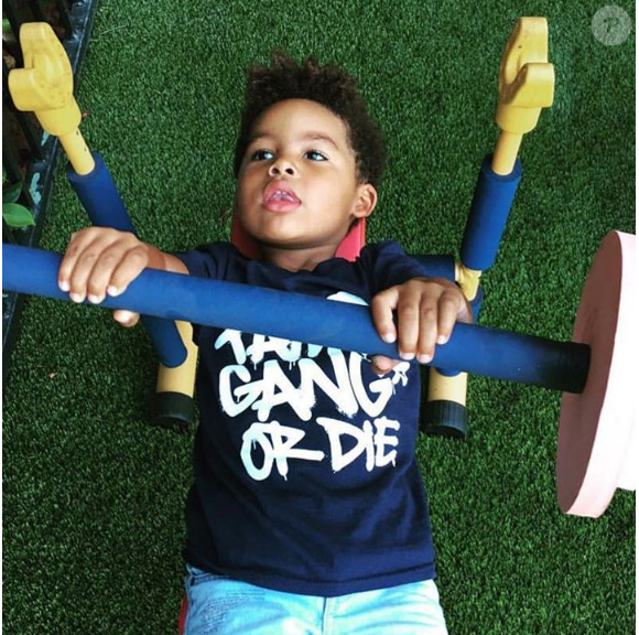Sebastian, le fils d'Amber Rose et du rappeur Wiz Khalifa. Photo publiée sur Instagram au début du mois de septembre 2016.