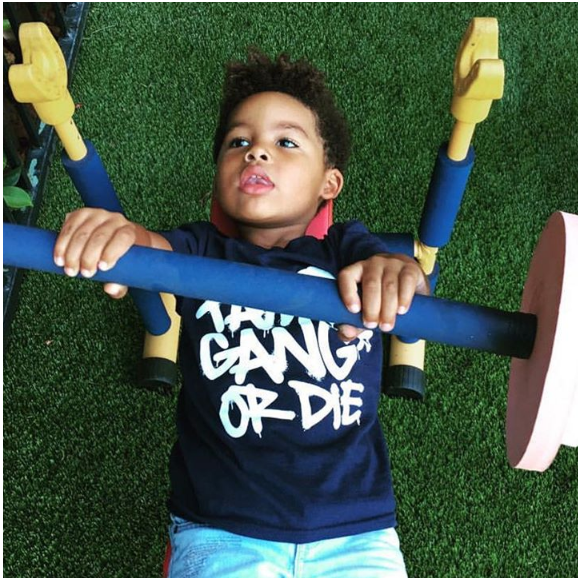 Sebastian, le fils d'Amber Rose et du rappeur Wiz Khalifa. Photo publiée sur Instagram au début du mois de septembre 2016.