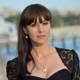 Exclusif - Rencontre avec Monica Bellucci sur la plage Magnum à l'occasion du 67ème festival de Cannes à à Cannes le 18 mai 2014.