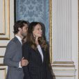 Le prince Carl Philip et la princesse Sofia de Suède ont reçu une cinquantaine d'écoliers de Stockholm au palais royal Drottningholm le 7 septembre 2016 pour échanger avec eux sur le thème de la sécurité sur Internet.