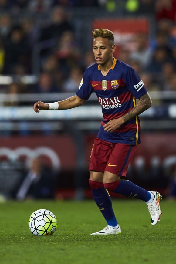 Neymar Jr - FC Barcelone - FC Valence à Barcelone. Le 17 avril 2016.