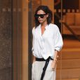 Victoria Beckham quitte l'hôtel EDITION New York. New York, le 11 septembre 2016.