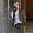 David Beckham quitte l'hôtel EDITION New York. New York, le 11 septembre 2016.