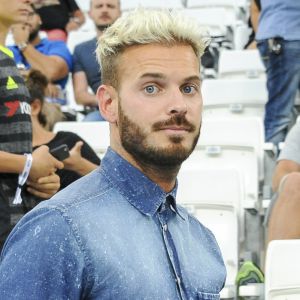 M. Pokora au stade Vélodrome lors du match Olympique de Marseille (OM) à Toulouse Football Club (TFC) à Marseille, le 14 août 2016.