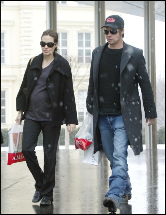 Brad Pitt et Angelina Jolie à Vienne, le 13 février 2006