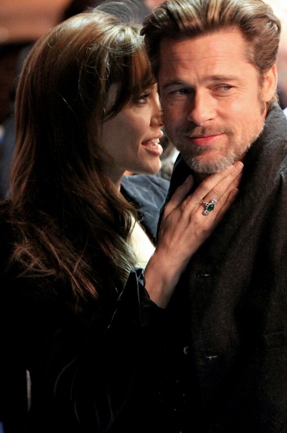 Angelina Jolie et Brad Pitt à Paris en 2010.