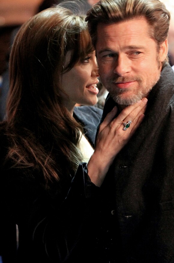 Brad Pitt et Angelina Jolie à Paris en 2010.