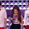 Manuela, Laure et Steven dans "The Voice Kids 3" le 24 septembre 2016 sur TF1.