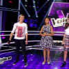 Nora, Marco et Victoire dans "The Voice Kids 3" le 24 septembre 2016 sur TF1.