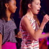 Lauviah, Tamillia et Jeanne dans "The Voice Kids 3" le 24 septembre 2016 sur TF1.