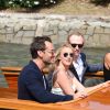 Jude Law, Ludivine Sagnier, Scott Shepherd - L'équipe de "The Young Pope" prend un bateau taxi lors du 73ème Festival du Film de Venise, la Mostra, le 3 septembre 2016.