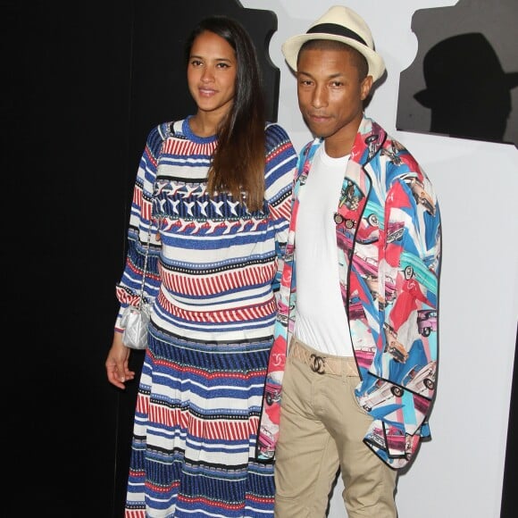 Pharrell Williams et sa femme Helen Lasichanh à la soirée Chanel en l'honneur du nouveau parfum N 5 L' EAU à Sunset Tower à Los Angeles, le 22 septembre 2016