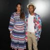 Pharrell Williams et sa femme Helen Lasichanh à la soirée Chanel en l'honneur du nouveau parfum N 5 L' EAU à Sunset Tower à Los Angeles, le 22 septembre 2016