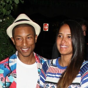 Pharrell Williams et sa femme Helen Lasichanh à la soirée Chanel en l'honneur du nouveau parfum N 5 L' EAU à Sunset Tower à Los Angeles, le 22 septembre 2016