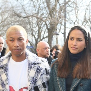 Pharrell Williams et sa femme Helen Lasichanh au défilé de mode prêt-à-porter "Chanel", collection automne-hiver 2016/2017, à Paris. Le 8 mars 2016 © CVS / Veeren / Bestimage