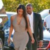 Kim Kardashian et Kanye West se rendant au mariage d'un ami à Simi Valley, en Californie, le 23 septembre 2016