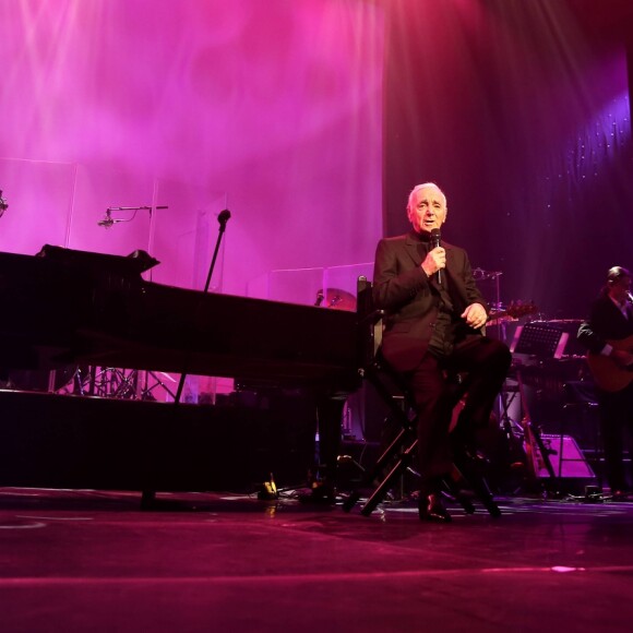 Charles Aznavour - Première représentation de l'artiste au Palais des Sports de Paris le 15 septembre 2015.