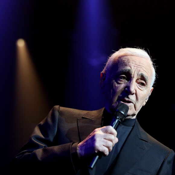 Charles Aznavour - Première représentation de l'artiste au Palais des Sports de Paris le 15 septembre 2015.