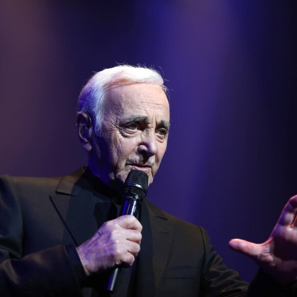 Charles Aznavour - Première représentation de l'artiste au Palais des Sports de Paris le 15 septembre 2015.