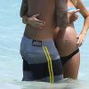 Exclusive - Audrina Patridge (enceinte) avec son compagnon Corey Bohan se relaxent sur une plage de Hawaï le 14 Avril 2016.