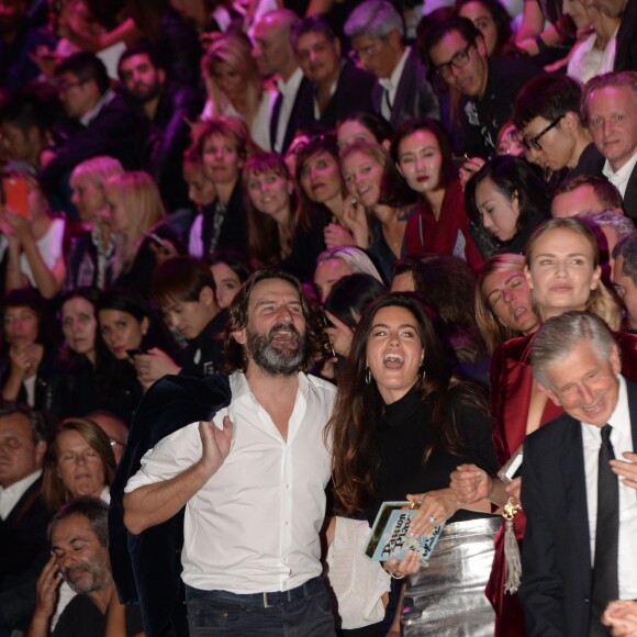 Fréderic Beigbeder et sa femme Lara Micheli - Soirée de la 9ème édition du "Etam Live Show" lors de la Fashion Week à Paris, le 27 septembre 2016. La marque Etam fête ses 100 ans en 2016. © Rachid Bellak/Bestimage