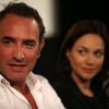 Jean Dujardin et sa compagne Nathalie Péchalat - Jean Dujardin et sa compagne Nathalie Péchalat à l'inauguration du cinéma communal Jean Dujardin à Lesparre-Médoc accompagné de ses parents le 27 juin 2015.