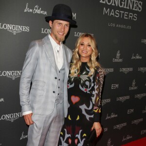 Karl Cook et sa compagne Kaley Cuoco à la soirée Longines Masters à Los Angeles, le 29 septembre 2016