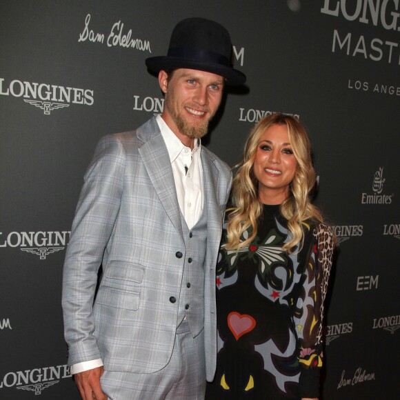 Karl Cook et sa compagne Kaley Cuoco à la soirée Longines Masters à Los Angeles, le 29 septembre 2016