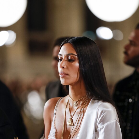 Kim Kardashian au défilé de mode "Givenchy", collection prêt-à-porter Printemps-Eté 2017 lors de la Fashion Week de Paris, France, le 2 October 2016.