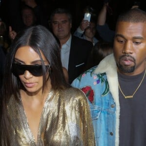 Kim Kardashian, Kanye West - People à l'aftershow Balmain au restaurant Loulou à Paris le 28 septembre 2016.