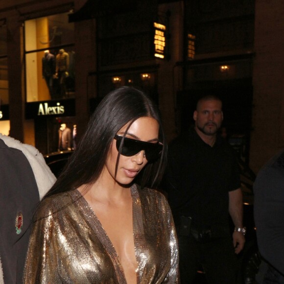 Kim Kardashian et Kanye West se rendent au restaurant "Le Costes" à Paris, le 29 septembre 2016.