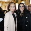 Kristin Scott Thomas et Demi Moore - Remise des insignes de la Légion d'Honneur à Alber Elbaz par la ministre de la Culture et de la Communication Audrey Azoulay au ministère éponyme. Paris, le 3 octobre 2016. © Olivier Borde/Bestimage