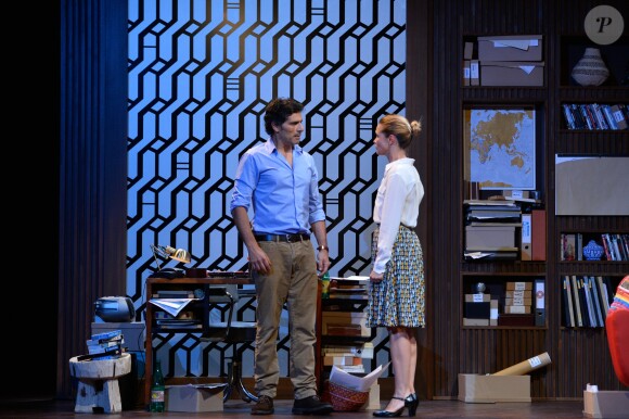 Pascal Elbé et Barbara Schulz lors du filage de la pièce "L'Éveil du chameau" au Théâtre de l'Atelier à Paris, le 30 septembre 2016. © Guirec Coadic/Bestimage