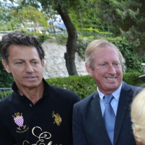 Mike Powers, la princesse Charlène de Monaco, Christian Moore et ses fils lors de la remise de prix de la Monte-Carlo Polo Cup 2016, le 18 septembre 2016. © Claudia Albuquerque/Bestimage