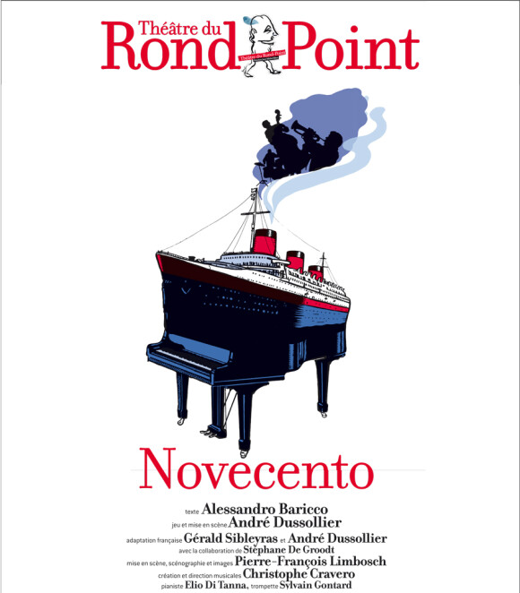Affiche du spectacle Novecento au théâtre du Rond-Point à Paris