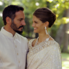 Le prince Rahim Aga Khan et la princesse Salwa (née Kendra Spears) photographiés à l'occasion de leur mariage célébré le 31 août 2013 au château de Bellerive, à Genève en Suisse.
