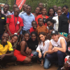 Victoria Beckham au Kenya avec son fils Brooklyn Beckham pour soutenir le programme de l'UNIAIDS. Photo publiée sur Instagram, le 10 octobre 2016
