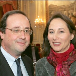 François Hollande et Ségolène Royal à l'Elysée le 14 mars 2005.