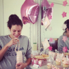 Louise Monot, enceinte, lors de sa baby-shower le 2 octobre 2016