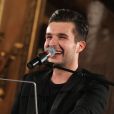 Le chanteur Olympe (The Voice saison 2) participe au gala de charite 'Pieces Jaunes' au Chateau de Compiegne le 24 janvier 2014.