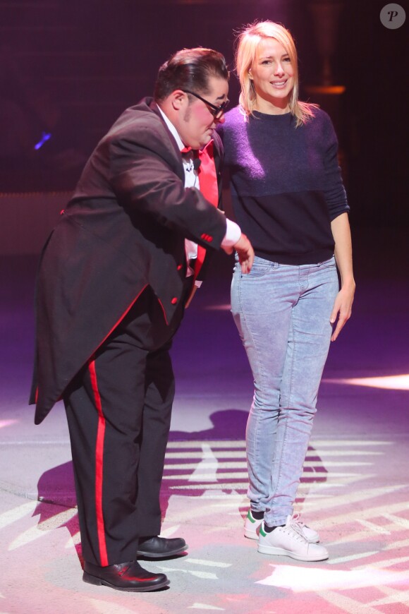 Exclusif - Sidonie Bonnec et le clown Totti - Nouveau spectacle "Surprise" du Cirque d'Hiver Bouglione, à Paris, le 8 octobre 2016. ©CVS/Bestimage