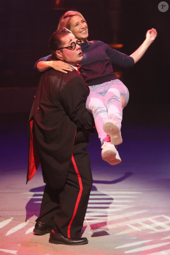 Exclusif - Sidonie Bonnec et le clown Totti - Nouveau spectacle "Surprise" du Cirque d'Hiver Bouglione, à Paris, le 8 octobre 2016. ©CVS/Bestimage