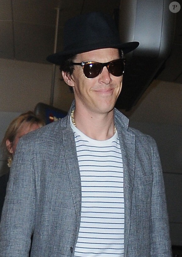 Benedict Cumberbatch arrive à l'aéroport de LAX à Los Angeles, le 22 juillet 2016