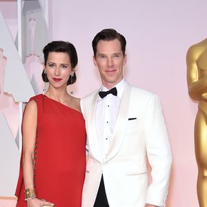 Benedict Cumberbatch et sa femme Sophie Hunter - People à la 87e cérémonie des Oscars à Hollywood le 22 février 2015