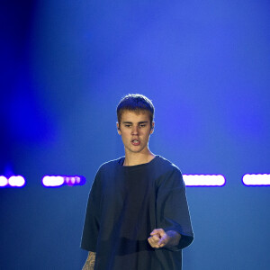 Justin Bieber en concert à Amsterdam dans la cadre de sa tournée "Purpose World Tour". Pays-Bas, le 8 octobre 2016
